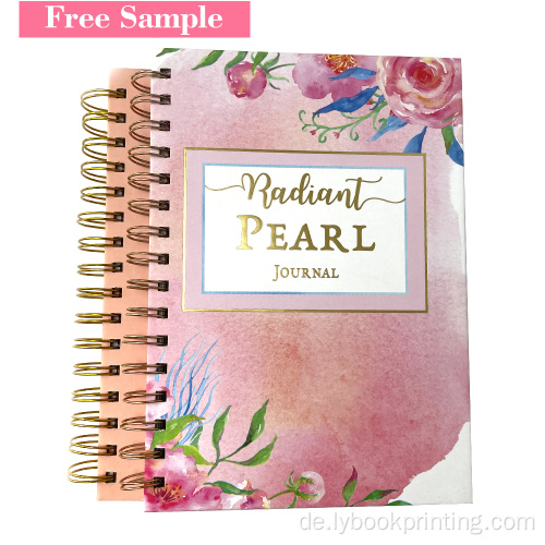 Custom Gold Spiral A5 Weekly Daily Planer Notebook